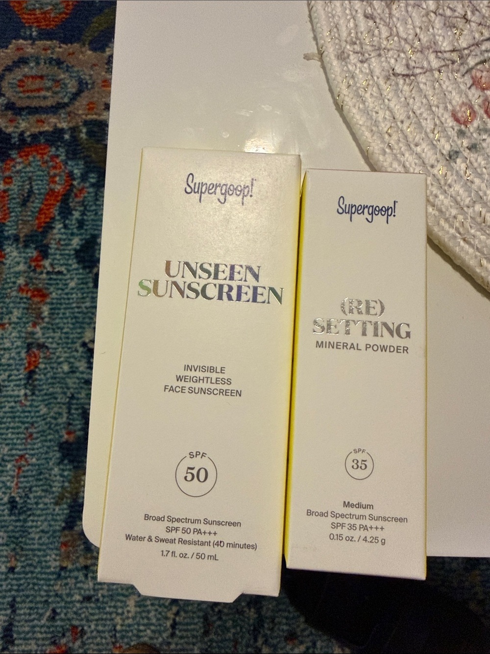 Supergoop! SPF Bundle Unseen Sunscreen SPF 50 + (Re)Setting Mineral Powder SPF